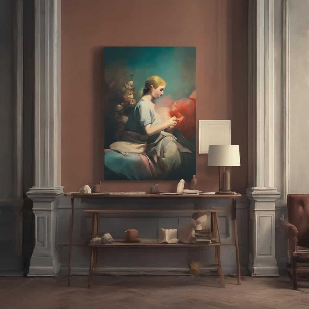 Σκίτσο από τον Άχρονο Χώρο, τέχνη και διακόσμηση στο μουσείο.